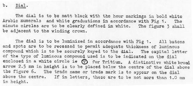 MOD Dial Specification